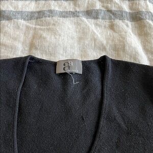 Classic Black V-Neck Knit Sweater